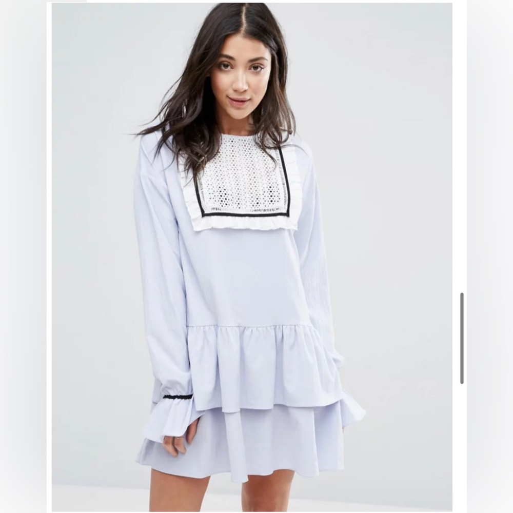 COPY - English Factory Bib Front Ruffle Dress